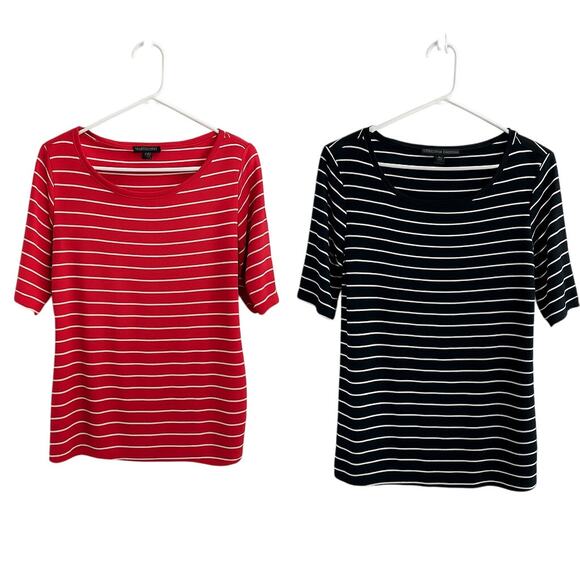 Green Envelope Striped Tee Bundle - Women's XL - Red & Black Short Sleeve - Picture 1 of 11